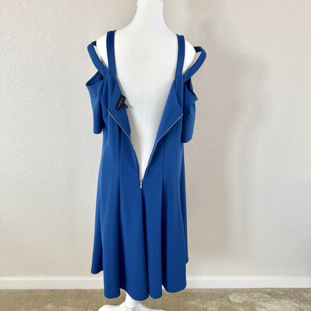 $99 Lane Bryant Strappy Cold Shoulder Fit & Flare Dress Royal Blue Plus Size 16 - Picture 12 of 16